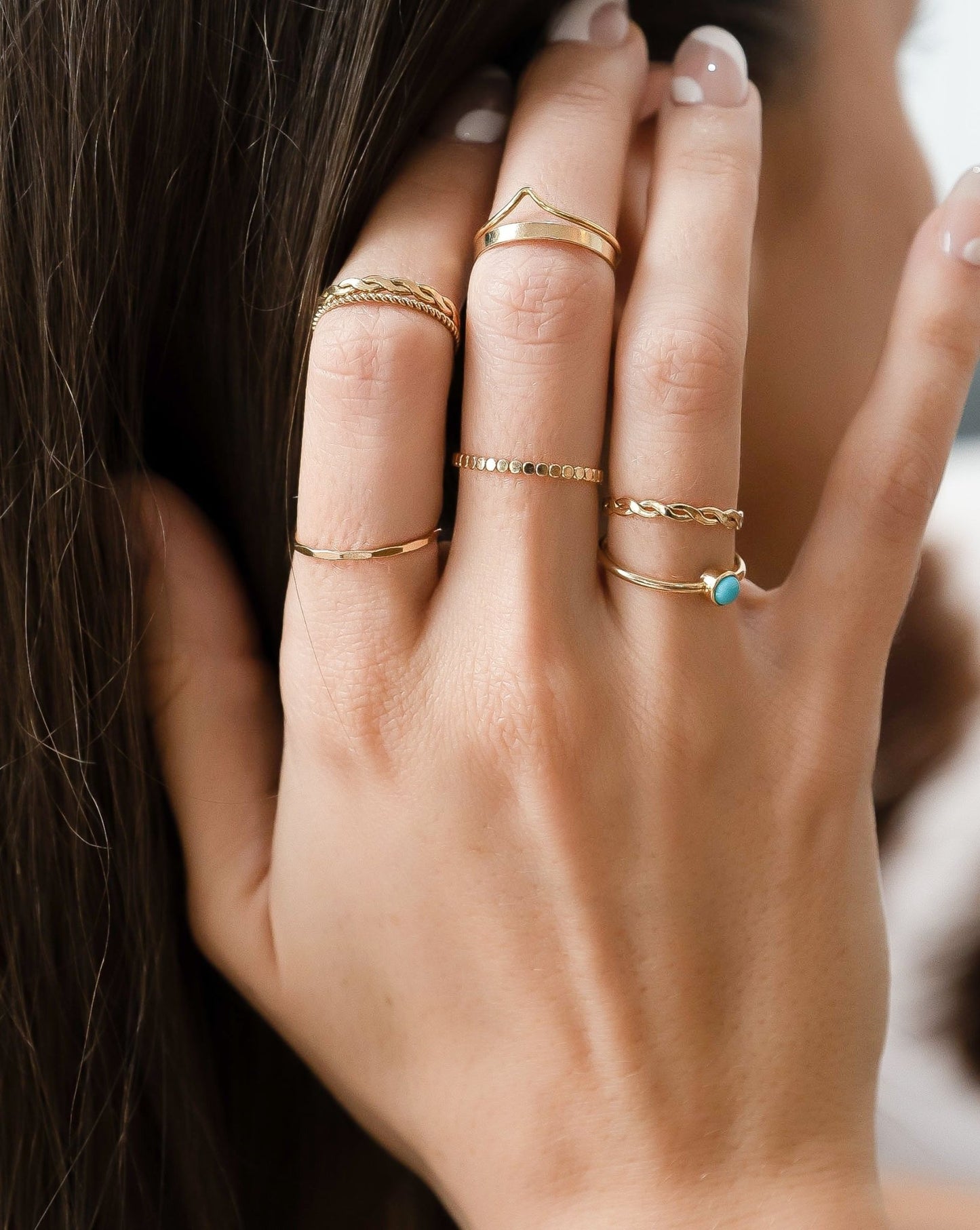 HAMMERED STACKING RING - DE.FINE Collection Jewelry