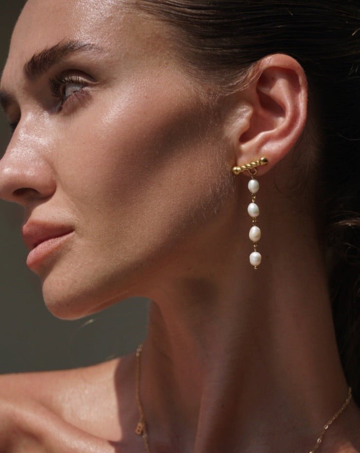 PEARL DROP STUDS - DE.FINE Collection Jewelry