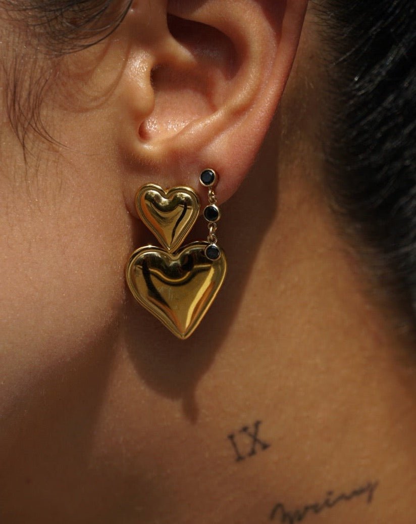 TRI ONYX STUD - DE.FINE Collection Jewelry