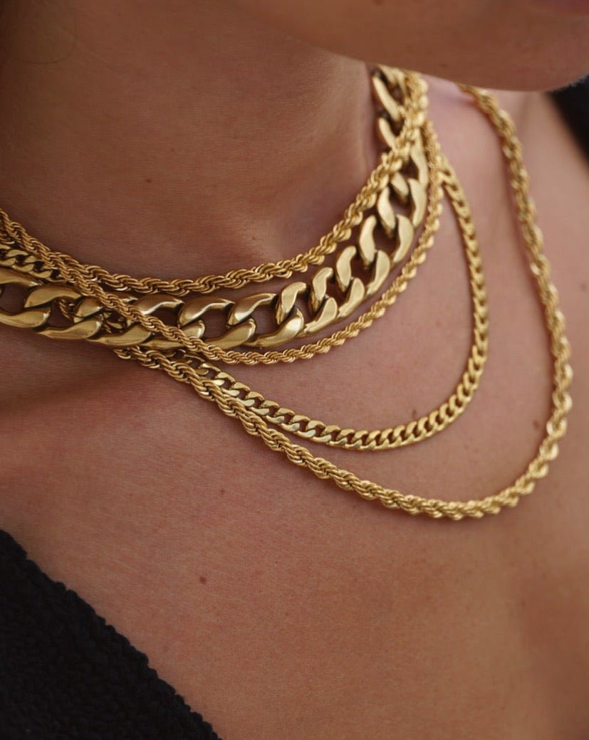 TWIST CHAIN - 4MM GOLD - DE.FINE Collection Jewelry