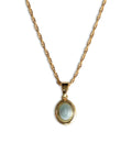 BLUE AGATE OVAL NECKLACE