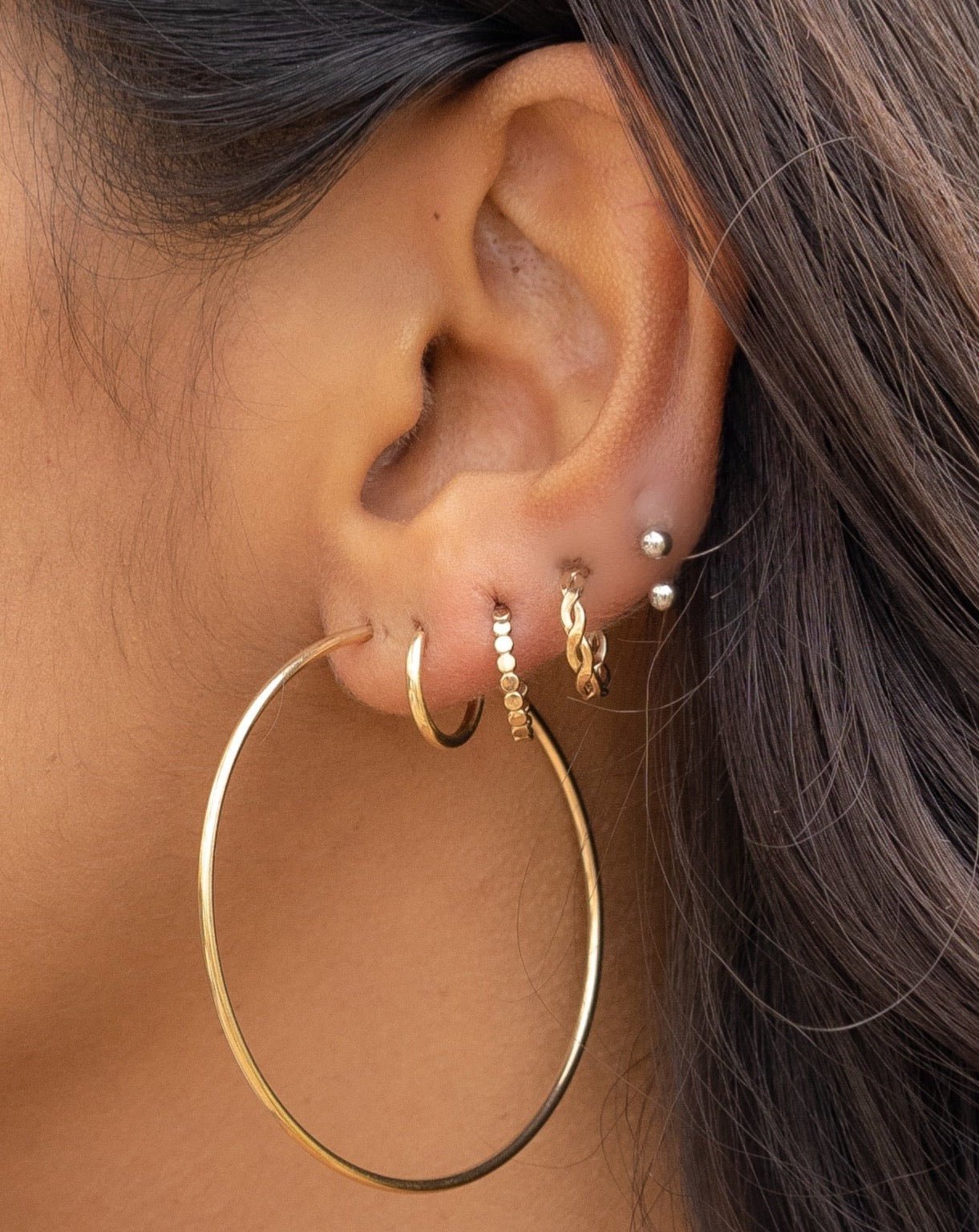 BRAIDED 12MM HOOP - DE.FINE Collection Jewelry