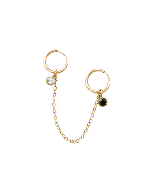 DOUBLE CHAIN HOOP - DE.FINE Collection Jewelry