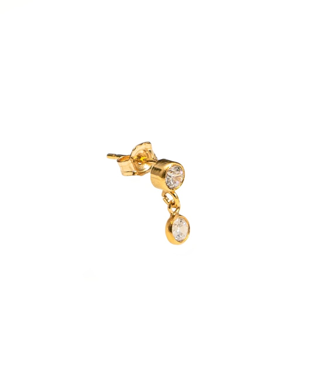 DOUBLE ZIRCON STUD - DE.FINE Collection Jewelry