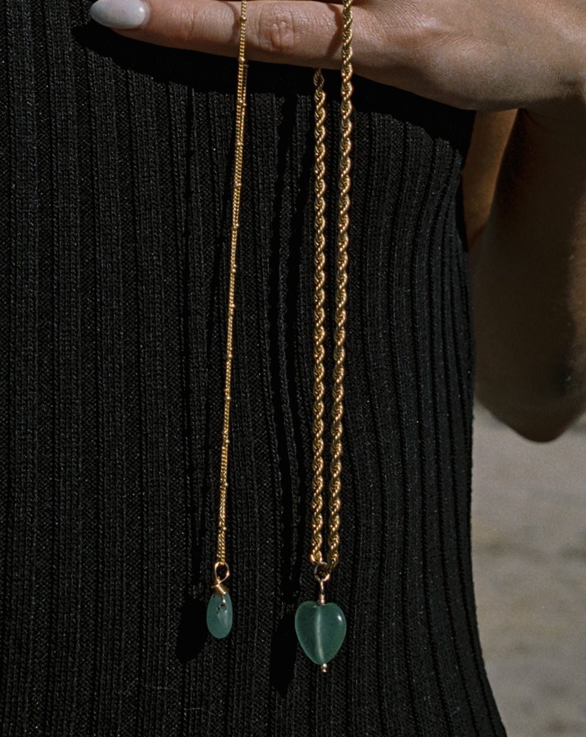 JADE HEART NECKLACE - DE.FINE Collection Jewelry