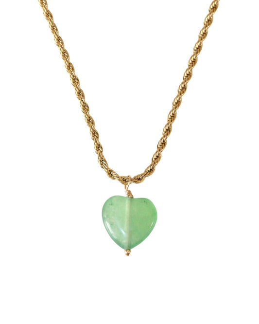JADE HEART NECKLACE - DE.FINE Collection Jewelry