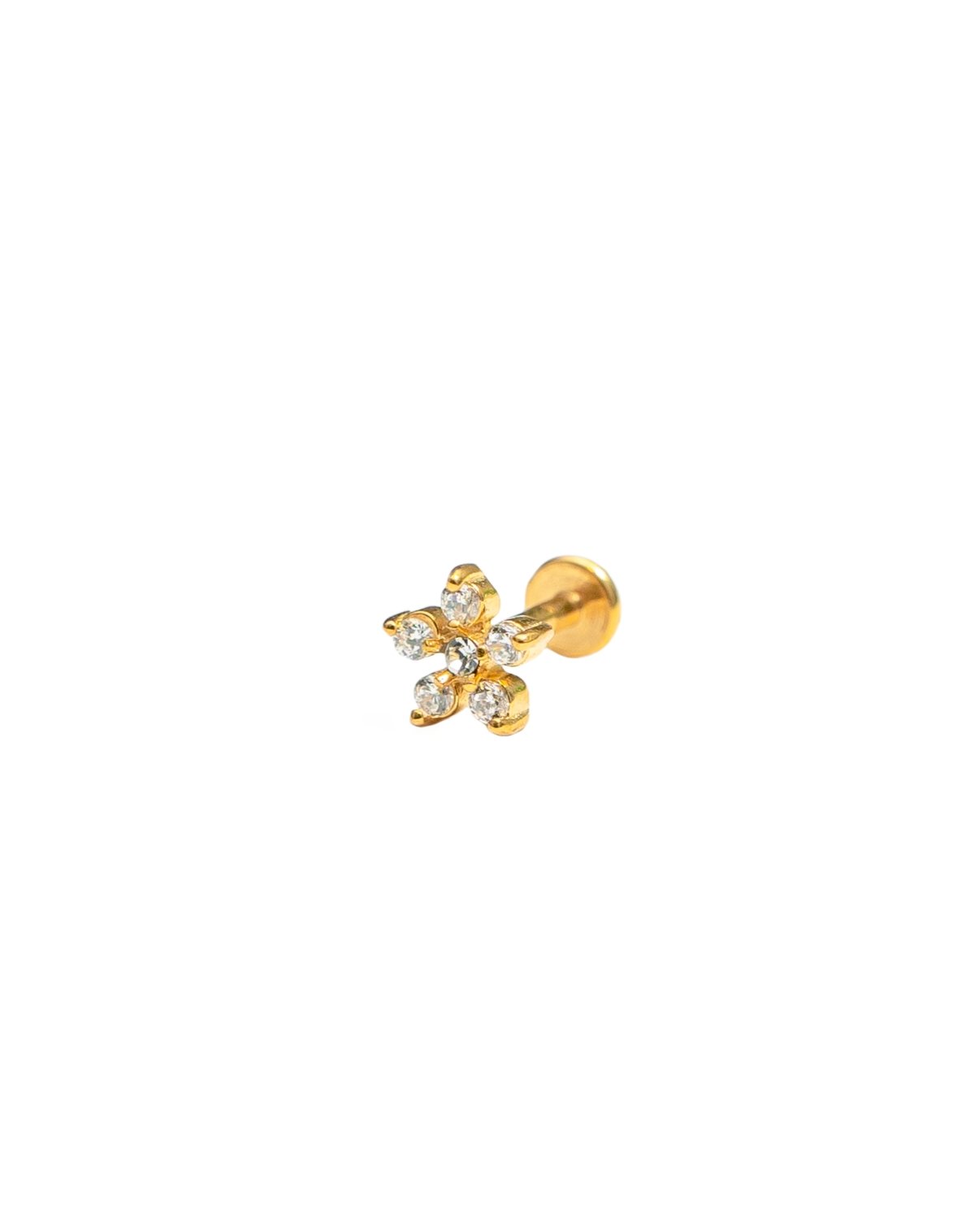 PAVE FLOWER LABRET - DE.FINE Collection Jewelry