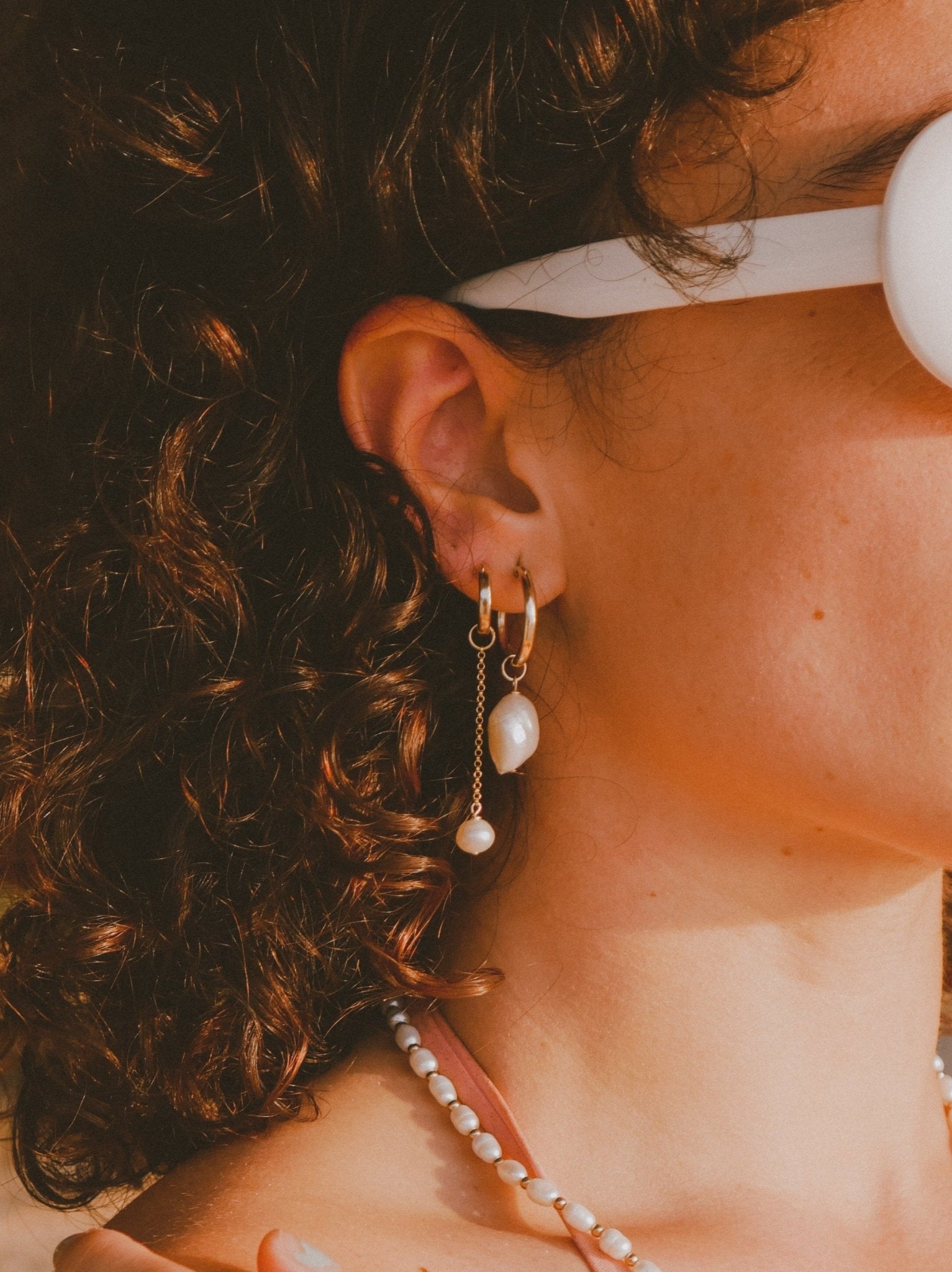 PEARL DROP HOOP - DE.FINE Collection Jewelry