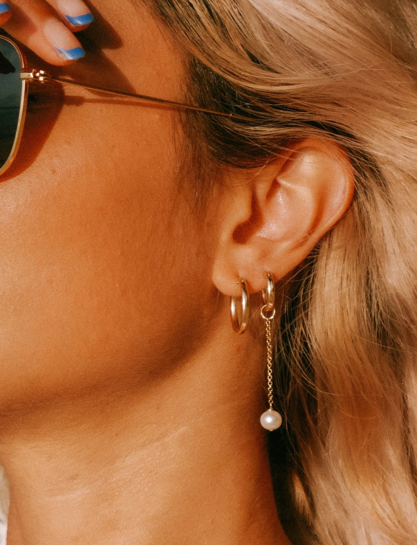 PEARL DROP HOOP - DE.FINE Collection Jewelry