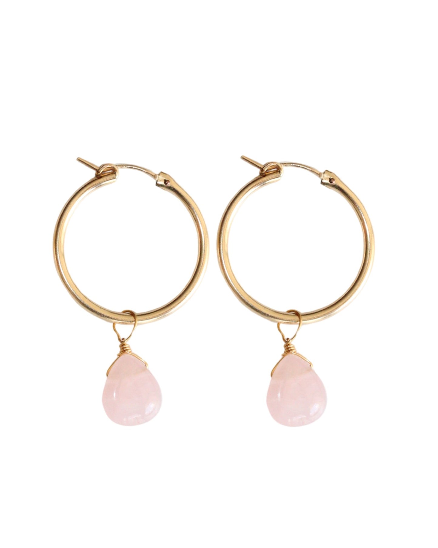 ROSE QUARTZ HOOP - DE.FINE Collection Jewelry