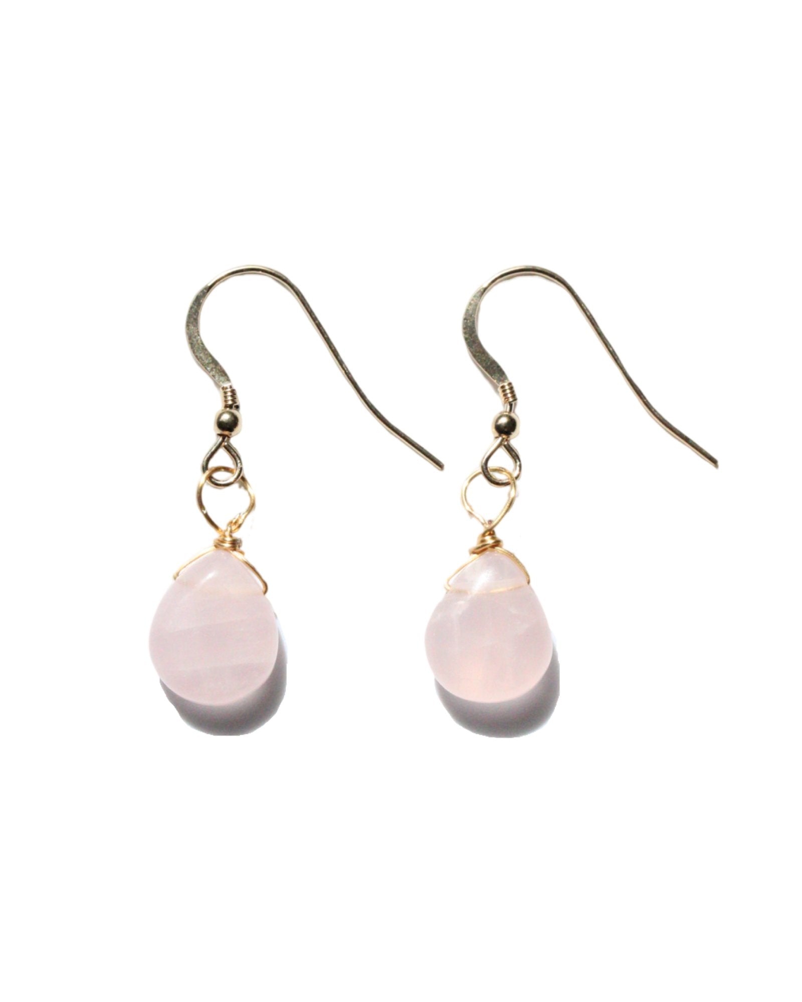 Rose Quartz Stone Earrings - DE.FINE Collection Jewelry