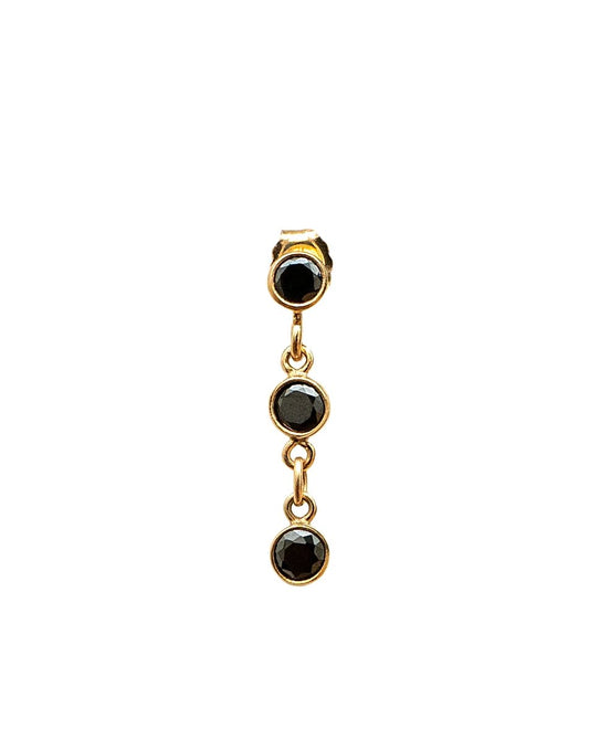 TRI ONYX STUD - DE.FINE Collection Jewelry