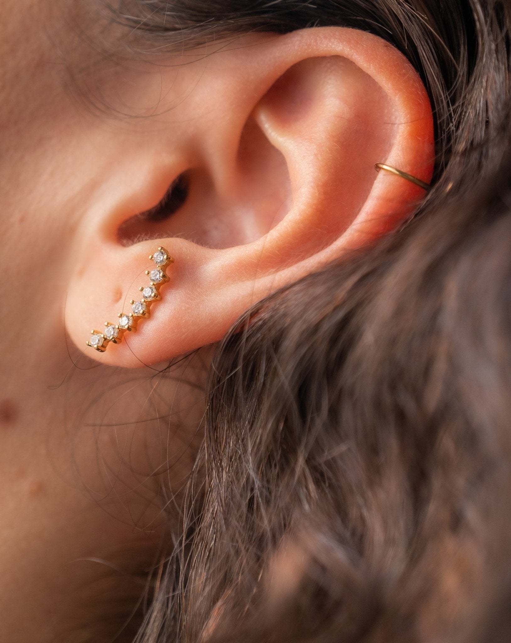 ZIRCONIA CURVED BARBELL - DE.FINE Collection Jewelry